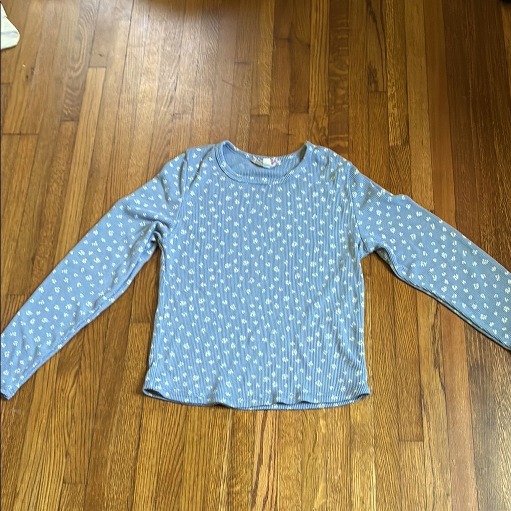 Pink Republic Blue Floral Long Sleeve Tee